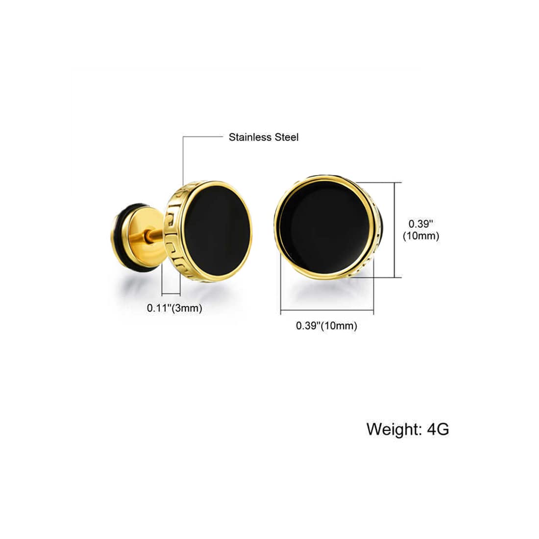 Buy Yellow Gold Earrings for Men by Iski Uski Online | Ajio.com
